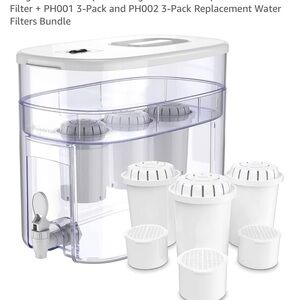 Water Filter System with Replacement Filters - White